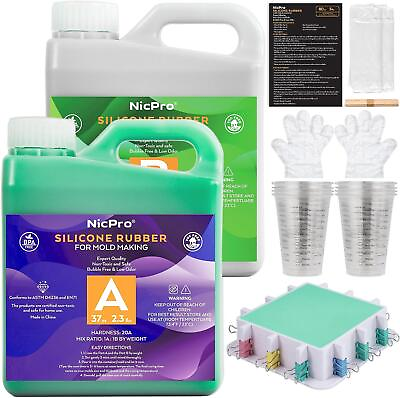 #ad Nicpro 74oz Silicone Mold Making Kit Platinum Liquid Rubber for Maker Jade and $63.64