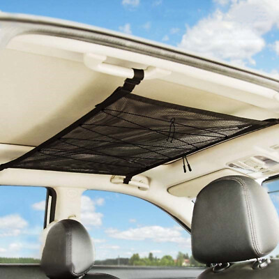 #ad For Toyota Tacoma Cab Double Layers Roof Top Ceiling Cargo Net Pocket Mesh Bag $14.99