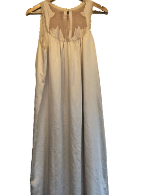 #ad Vintage GILEAD Floor Length Nightgown Lace Trim Ivory 60’s 70’s 80’s $89.99