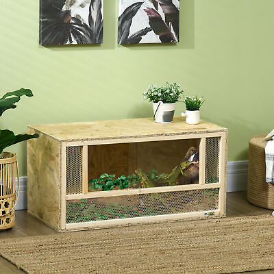 #ad #ad Wooden Reptile Terrarium for Chameleon Lizard Snake Frog Turtle $69.99