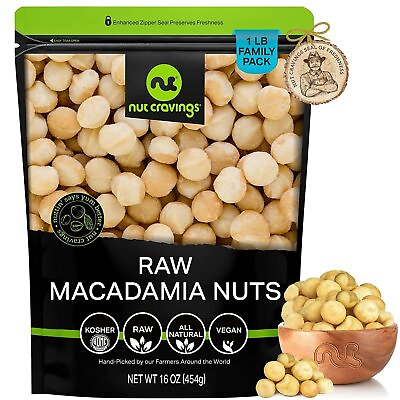 #ad #ad Raw Macadamia Nuts Resealable Bag Vegan Healthy Snack Natural Kosher $16.49