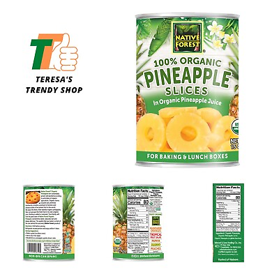 #ad Organic Pineapple Slices 15 Ounce Cans Pack of 6 $53.99