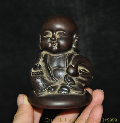 #ad 3#x27;#x27; Chinese Buddhism temple yixing zisha pottery monk Buddha statue tea pet $69.00