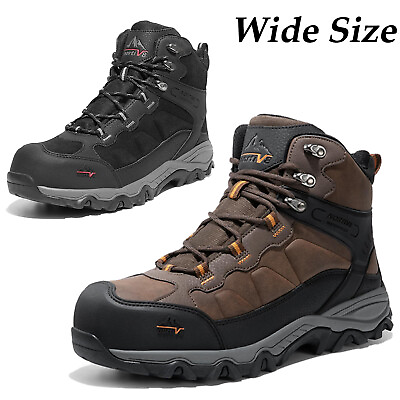 #ad Men Safety Steel Toe Work Boots Industrial Anti Slip Anti smash Boots Wide Size $59.99