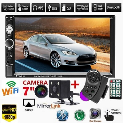 #ad 7quot; Double 2DIN Car Stereo Radio Bluetooth Touch Screen USB AUX MP5 PlayerCamera $32.99