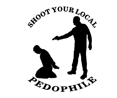 #ad Shoot Your Local Pedophile Decal Vinyl Cutout Permanent Sticker $4.95