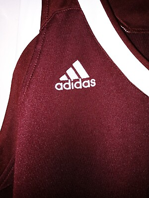 #ad Adidas Maroon Red Men#x27;s Basketball Tank Size Large Good Condition Clean $11.00