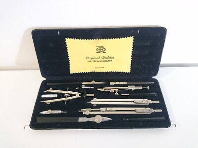 #ad Vintage RICHTER Kopernikus VII Precision Drafting Kit Compass Tool set Germany $53.60