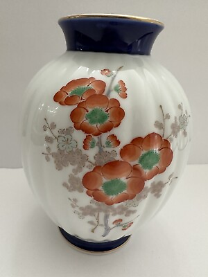#ad Fukagawa Porcelain Vase Purveyor to the Imperial Household Arita Japan Signed $42.00