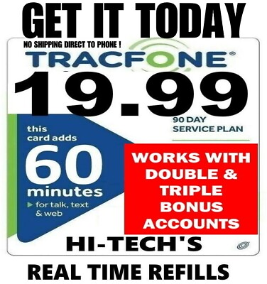 #ad TRACFONE 19.99 DIRECT 90 DAY REFILL ⚡ GET IT FAST TODAY ⚡ USA TRACFONE DEALER $23.75