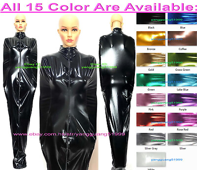 #ad Unisex Shiny Metallic Jumpsuits Mummy Costume Sleeping Bag internal Sleeves F832 $21.57