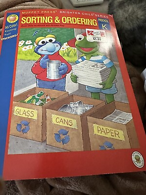 #ad Vintage Muppet Press Sorting amp; Ordering Preschool K Learning Activity Book 1993 $6.99
