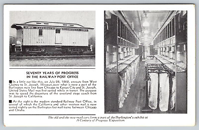#ad Railway Post Office Train Car Mail Route Vintage Postcard $4.99