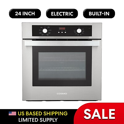 #ad 24quot; 2.5 cu ft Electric True European Convection Single Wall Oven Stainless Steel $752.49