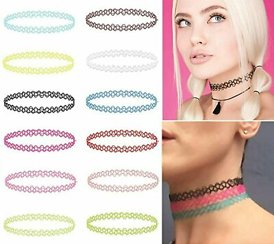 #ad Choker Stretch Necklace Tattoo Chain Collar Women Dress Jewelry US $3.25