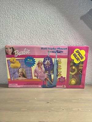 #ad Vintage 2000 Barbie Bath Works Playset Special Value Edition NEW Sealed $49.99