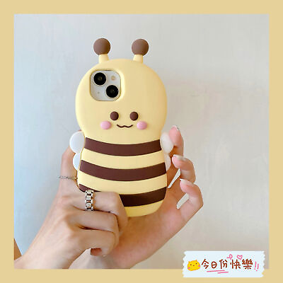 #ad Cartoon Cute Yellow Bee Rubber Phone Case Cover For iPhone 11 12 13 14 Pro Max $10.58