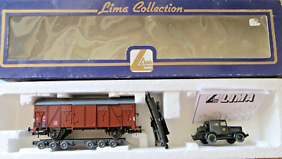 #ad Lima L600808 6 H0 Wagon With Culemeyer Strassenroller With Accessories Set Boxed $44.62