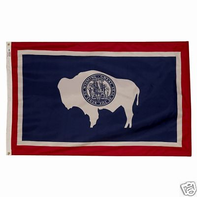 #ad WYOMING The Cowboy State 4x6 ft OFFICIAL STATE FLAG Outdoor Nylon MADE IN USA $90.00