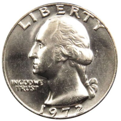 #ad 1972 P Washington Quarter Uncirculated US Mint $2.39