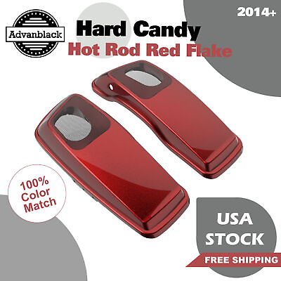 #ad Hard Candy Hot Rod Red Flake 6x9quot; Saddlebag Speaker Lids Fits 14 Harley Touring $419.00