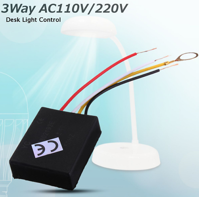 #ad 5pc 220V 3 Way Touch Sensor Switch Desk light Parts Touch Control Sensor Dimmer $7.50