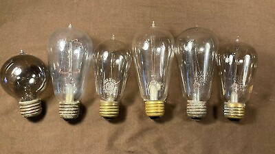#ad Antique Tipped Light Bulb Lot Mazda and Other Not Working Edison National $69.95