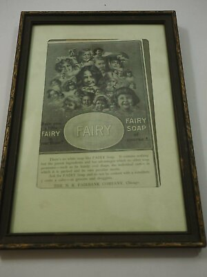 #ad Have you a Little Fairy in Your Home FAIRY SOAP advertisment in Vintage Frame $24.95
