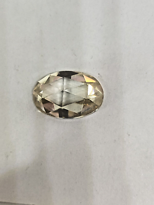 #ad Certified 6.10 Ct Fancy Off White Oval Rose Cut Loose Diamond $210.00