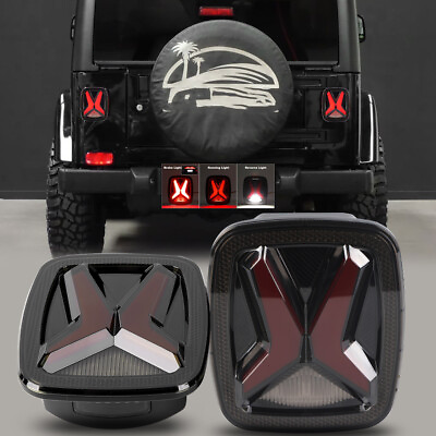 #ad 2x For Jeep Wrangler TJ CJ YJ Led Tail Lights Rear Brake Turn Stop Reverse Lamps $49.99