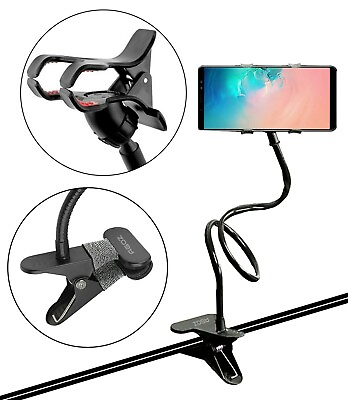 #ad Cell Phone Holder Gooseneck Lazy Bed Desk Bracket Mount Stand for Samsung Galaxy $15.98