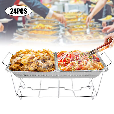 #ad 24 Pack Chafing Dish Wire Rack Buffet Dish Tray Stand Stackable for BBQ Catering $121.80