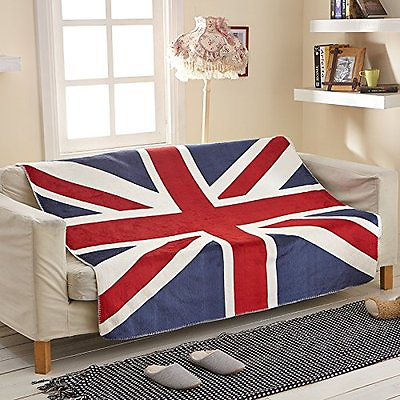 #ad Union Jack United Kingdom UK Great Britain 50x60 Polar Fleece Blanket Throw $22.88