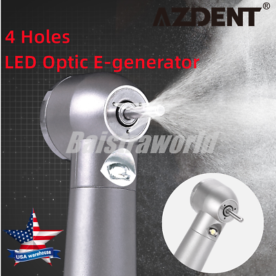 #ad Dental LED Optic E generator Push Handpiece High Speed Turbine 4 HOLES $14.69