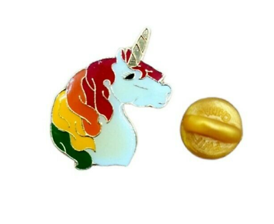 #ad 1990 Vintage Unicorn Head Kids Enamel Clutch Hat Fashion style Pin NEW $8.50