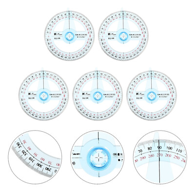 #ad 5 Pcs Swing Arm Protractor Drafting Tools 360 Protractor Drawing Measuring Tool $10.28