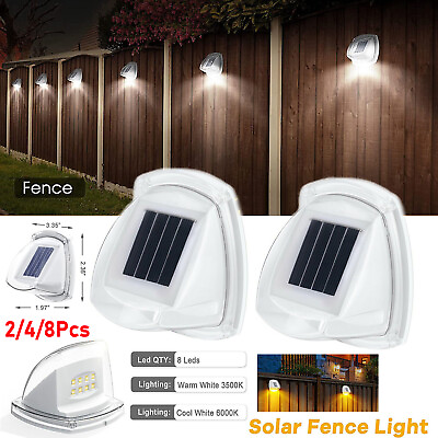 #ad Outdoor 8 LEDs Wall Lights Solar Deck Light for Outside Stairs Fence Patio Yard $55.98