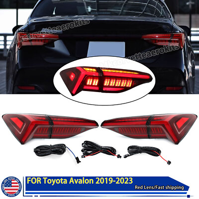 #ad Rear Tail Light Lamp Assembly LH RH For Toyota Avalon Red Color LED Lens 2019 23 $297.78