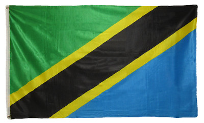 #ad 3x5 Tanzania Knitted Polyester Premium Quality Fade Resistant Flag 3#x27;x5#x27; Banner $8.94