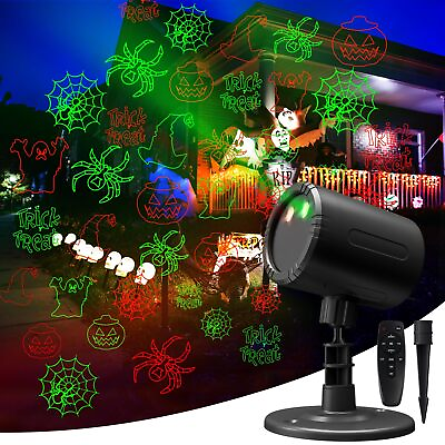 #ad Halloween Light Projector Outdoor 6 Rotating Dynamic Horror Hallomas Pattens ... $15.99