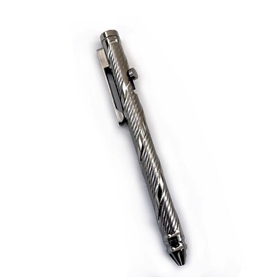#ad Titanium Zirconium Signature Pen Multi purpose Tool Top Spinning Ballpoint Pen $53.08
