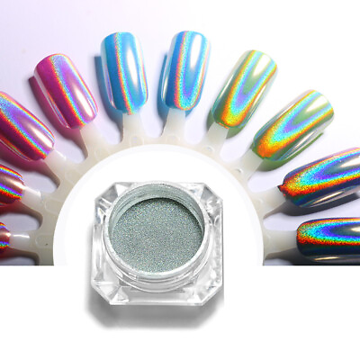 #ad Glitter Dust Mirror Effect Nail Art Chrome Pigment Holographic Powder DIY. $2.88