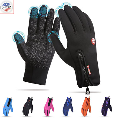 #ad Winter Warm Gloves Waterproof Windproof Cold proof Touch Screen Cycling Gloves $6.98
