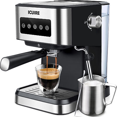 #ad Espresso Machine with Milk Frother 20 Bar Pump Pressure Coffee Machine 1.5L 50 $85.90