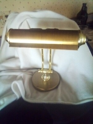 #ad Piano Lamp Antique Brass Finish Bankers Adjustable Desktop Lamp $44.44