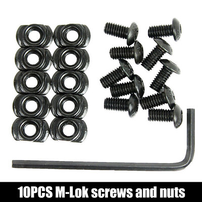 #ad 10 Pack MLOK Screw and Nut Replacement Set for Rail Sections with Wrench $4.50