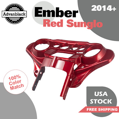 #ad Advanblack Ember Red Sunglo Front Inner Fairing Batwing For Harley Street Glide $449.00