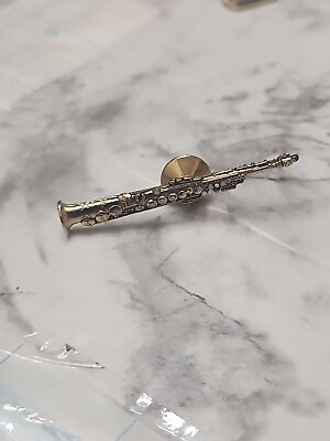 #ad Clarinet Lapel Pin Hat Pin Musical Instrument Straight Sax By Future Primitive $16.60