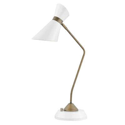#ad Lite Source LS 23135AB WHT Jared Table Lamp Brass $156.00