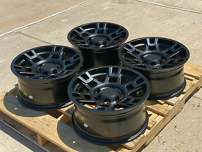 #ad 17quot; Wheels Fit Toyota 4Runner Tacoma FJ 6x139.7 Matte Black 17x8 5 Rims Set 4 $661.00